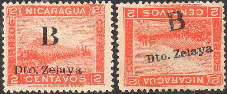 timbres-poste sellos postales stamps Nicaragua Momotombo to Dealers' Order Zelaya Bluefields Volcano & Train
